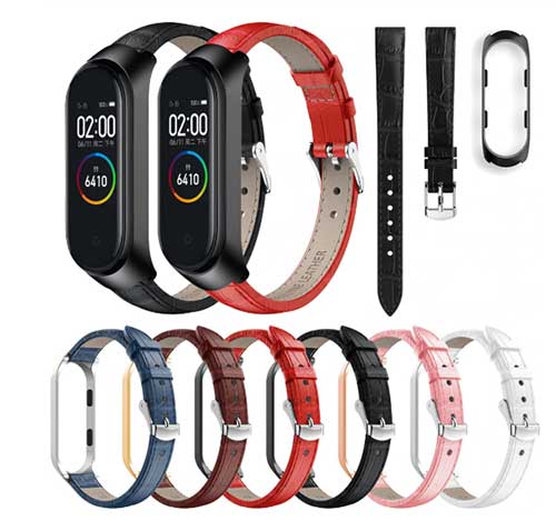 Curea de piele pentru Xiaomi Mi Band 4