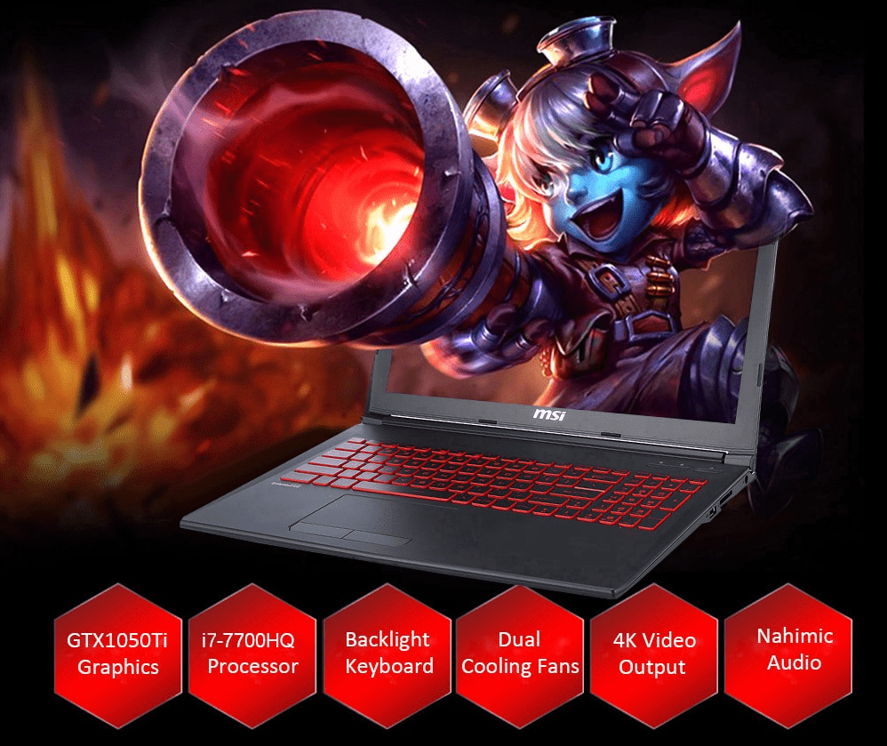 MSI GL62M 7REX - 1252 Gaming Laptop Deal [Cod cupon în interior]