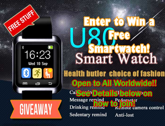 U80 Smartwatch International Giveaway! Intră pentru a câștiga!