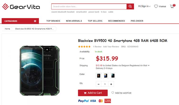 Smartphone BlackView BV9500 4G - Cod cupon GearVita
