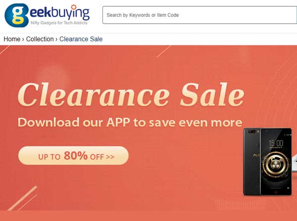Vânzarea de lichidare la Geekbuying.com include articole portabile