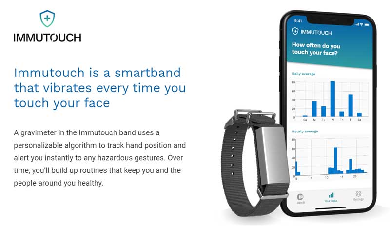 Immutouch Smartband - Poartă pentru combaterea virusului Corona