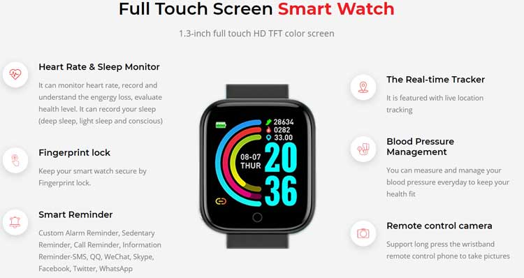 Caracteristici Kaizen-Smart-Watch