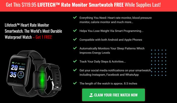 Ceas inteligent LifeTech - Sănătate ușor de purtat
