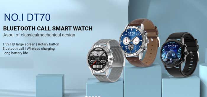 Ceas inteligent nr.1 DT70 - Design premium clasic