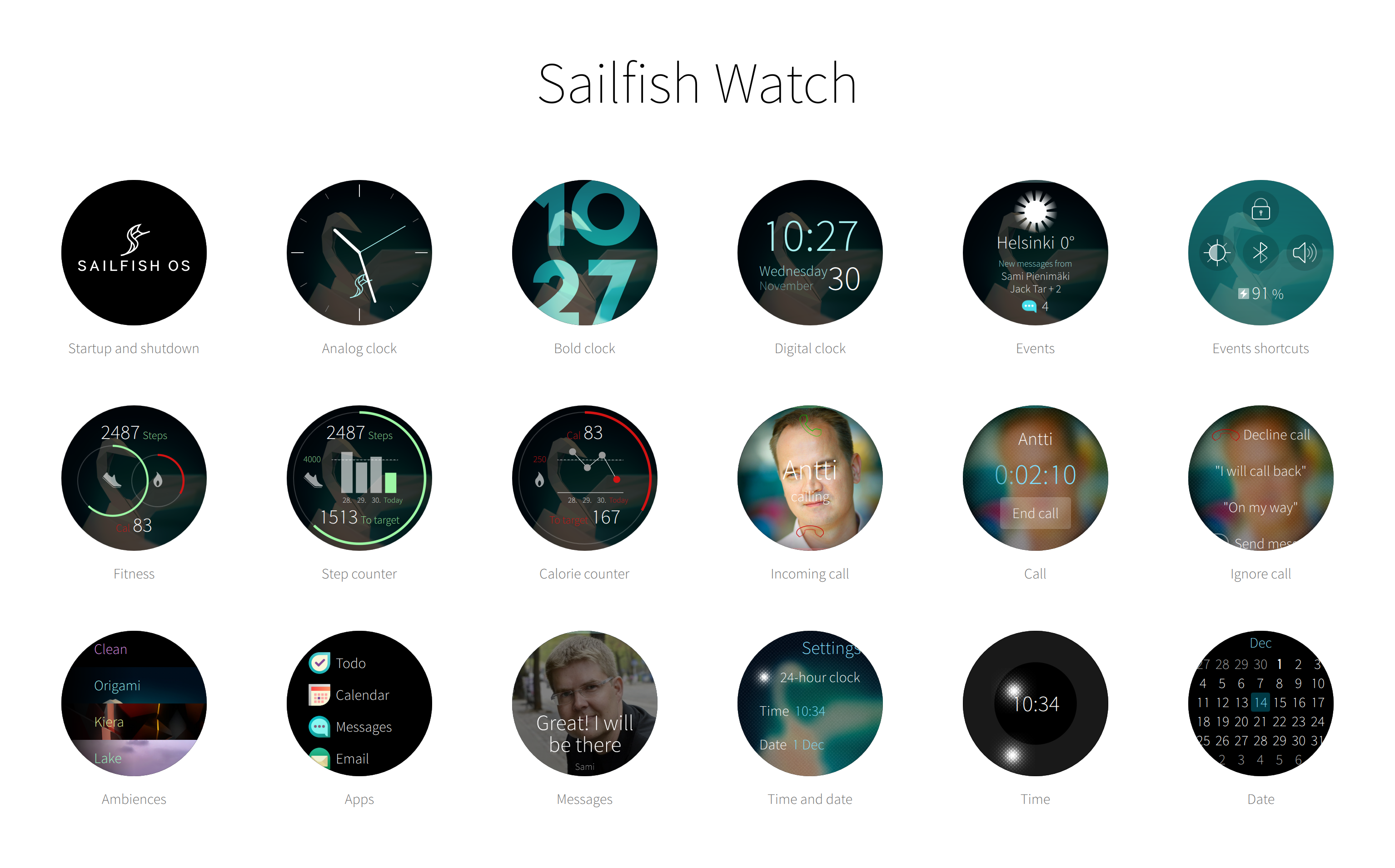 Sistemul de operare Sailfish Watch Portat pe un ceas inteligent Android