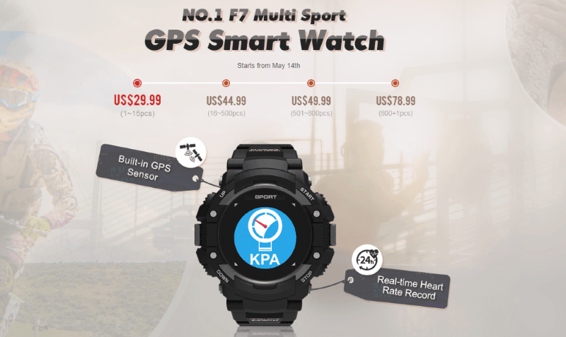 Nr. 1 F7 Smartwatch Snap-Up Preț de 10,99 USD Numai dolari SUA