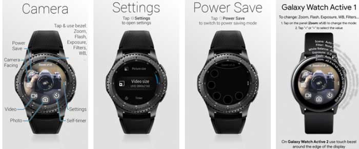 Aplicația Camera One pentru Samsung Galaxy Watch Active