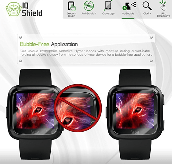 Cel mai bun protector de ecran pentru Fitbit Versa - Sticlă securizată / film