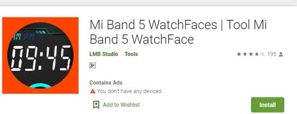Mi Band 5 fețe de ceas