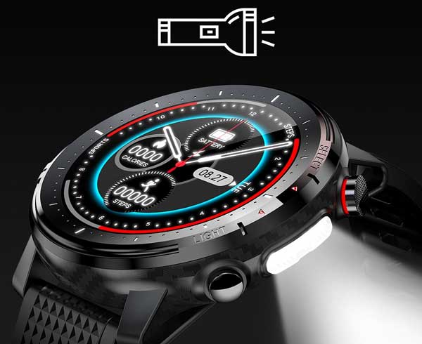 Microwear L15 - Un ceas inteligent cu lumină cu lanternă LED