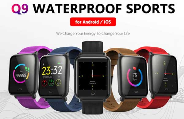 Q9 Waterproof Sports Smartwatch - Cod cupon